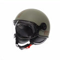 MOMODESIGN FGTR CLASSIC FLIP MATT GREEN / BRONZE - JET HELMET WITH VISOR E2206
