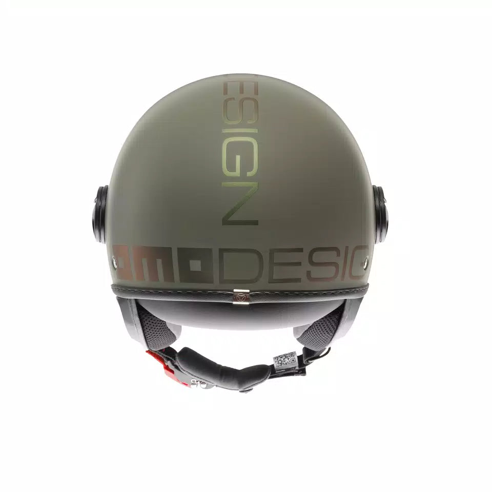 MOMODESIGN FGTR CLASSIC FLIP MATT GREEN / BRONZE - JET HELMET WITH VISOR E2206