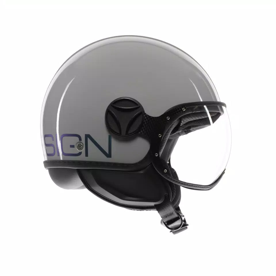 MOMODESIGN FGTR CLASSIC FLIP BLUE / FUCSIA - JET HELMET WITH VISOR E2206