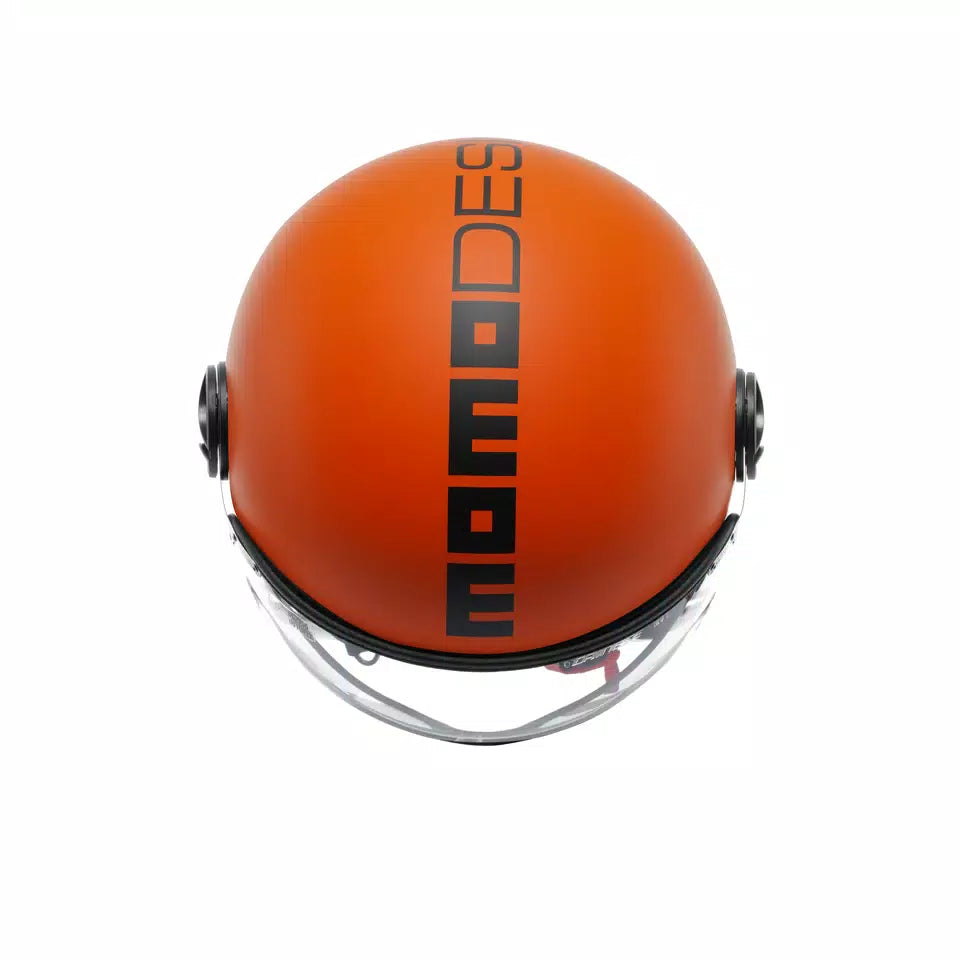 MOMODESIGN FGTR CLASSIC MATT ORANGE / BLACK - JET HELMET WITH VISOR E2206