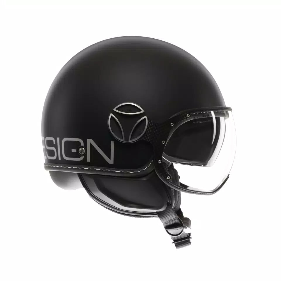 MOMODESIGN FGTR EVO MATT BLACK / SILVER - JET HELMET WITH DUAL VISOR E2206