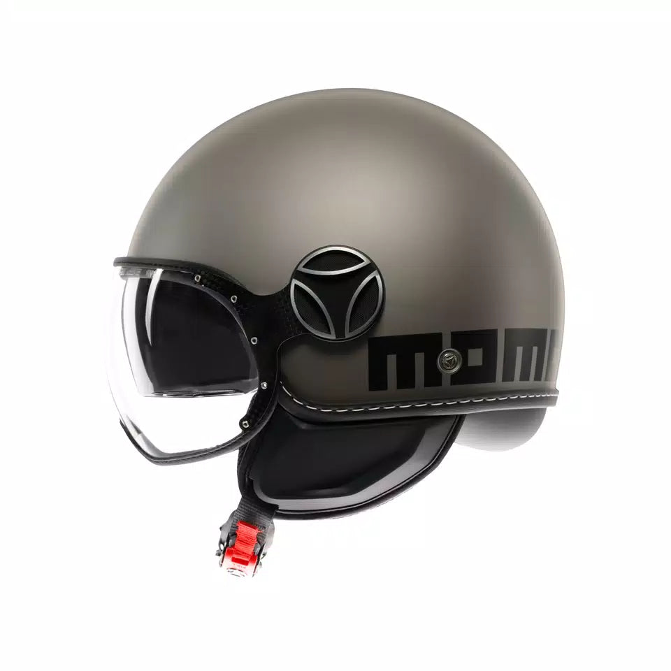 MOMODESIGN FGTR EVO MATT TITANIUM FROST / BLACK - JET HELMET WITH DUAL VISOR E2206