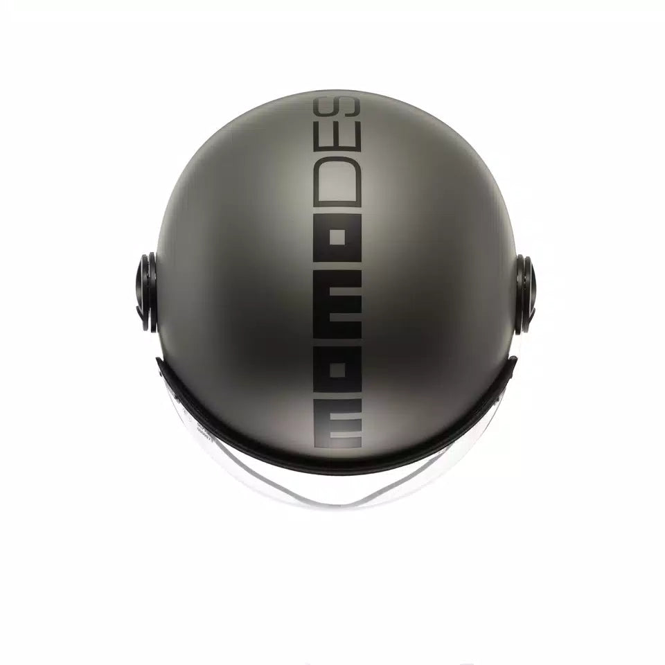 MOMODESIGN FGTR EVO MATT TITANIUM FROST / BLACK - JET HELMET WITH DUAL VISOR E2206