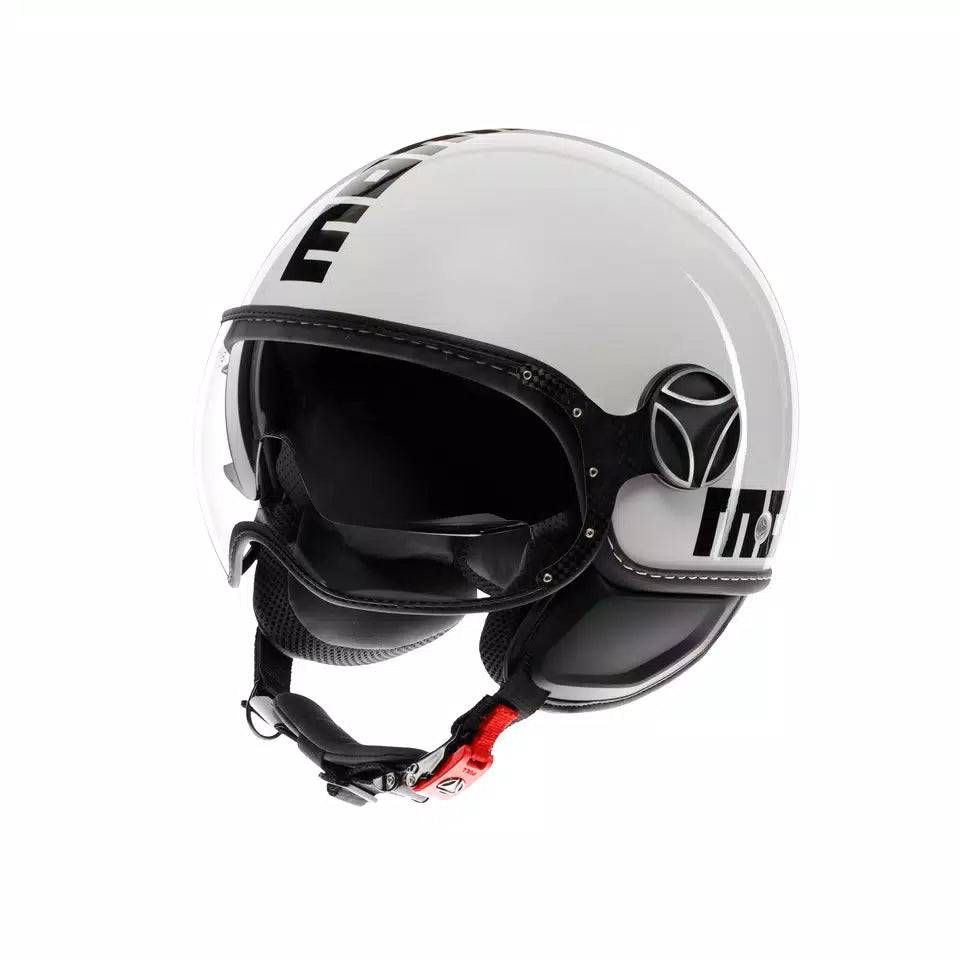 MOMODESIGN FGTR EVO WHITE QUARZ / BLACK - JET HELMET WITH DUAL VISOR E2206