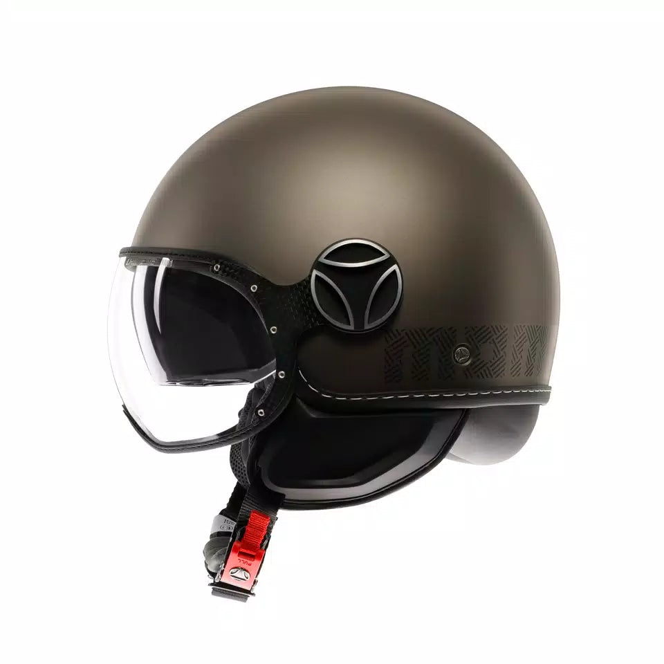 MOMODESIGN FGTR EVO MATT BRONZE / STONE - JET HELMET WITH DUAL VISOR E2206