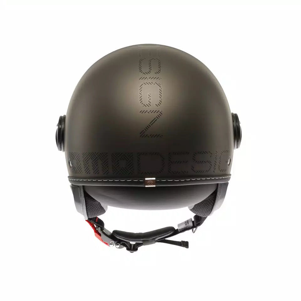 MOMODESIGN FGTR EVO MATT BRONZE / STONE - JET HELMET WITH DUAL VISOR E2206