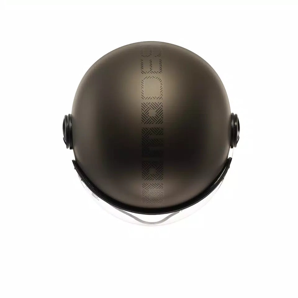 MOMODESIGN FGTR EVO MATT BRONZE / STONE - JET HELMET WITH DUAL VISOR E2206