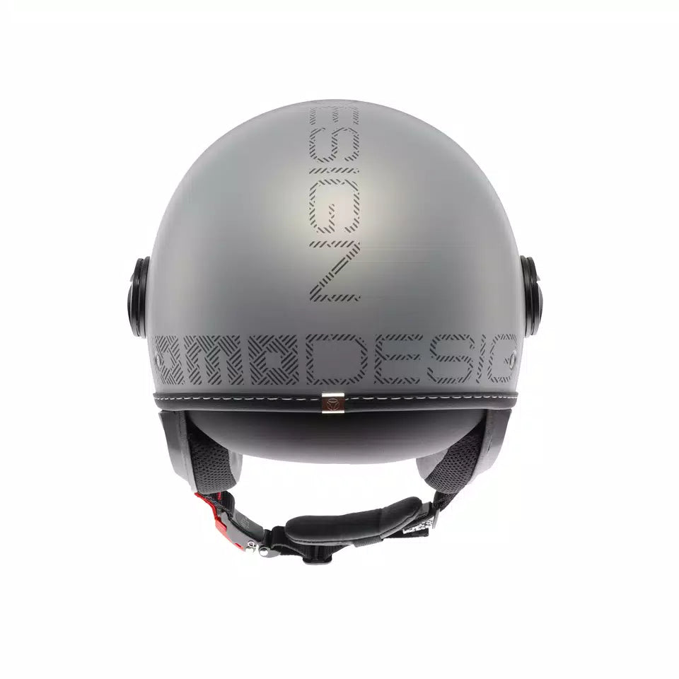 MOMODESIGN FGTR EVO MATT GREY / CERULEAN GREY - JET HELMET WITH DUAL VISOR E2206