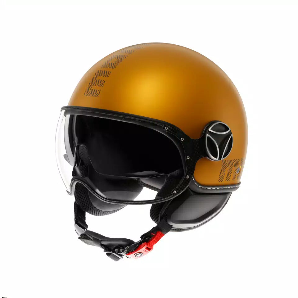 MOMODESIGN FGTR EVO MATT OCRA / GREY - JET HELMET WITH DUAL VISOR E2206