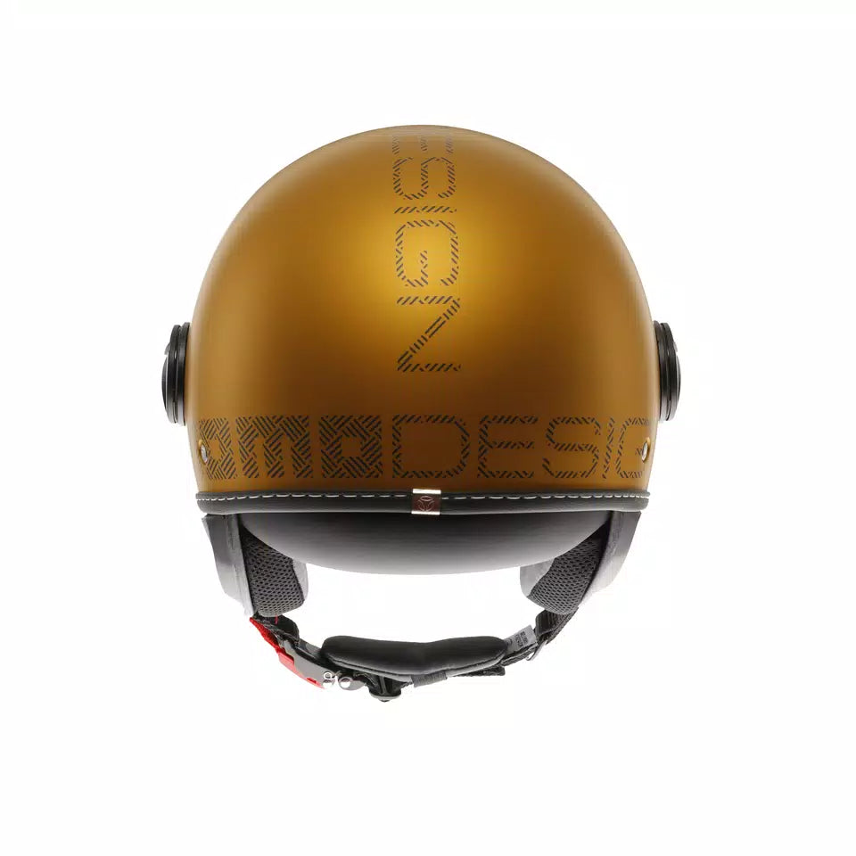 MOMODESIGN FGTR EVO MATT OCRA / GREY - JET HELMET WITH DUAL VISOR E2206