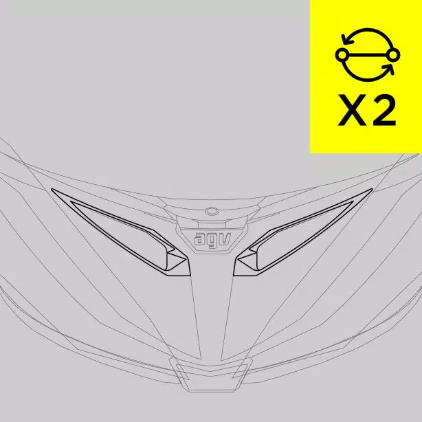 Replacement of the chin vents for Racing helmets