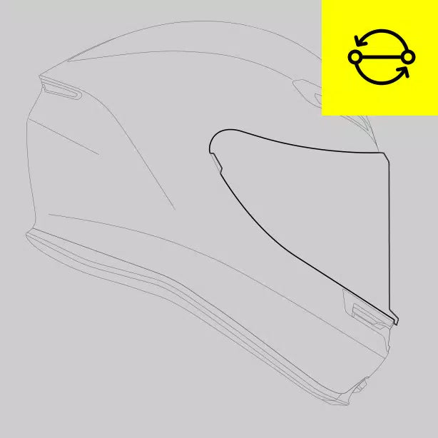 Replacement of the visor trim Sport helmets
