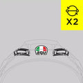 Front vent replacement (white/black) for AGV Off-Road helmets