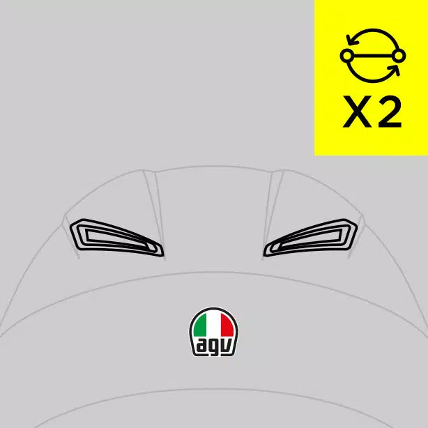 Rear vent replacement for AGV Off-Road helmets