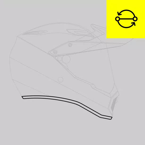 Replacement of the entire base trim for AX9 helmet